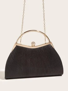 Túi vuông lấp lánh lấp lánh, sequin, sang trọng, sáng bóng, túi vuông chuỗi lấp lánh, ví cô dâu hoàn hảo cho đám cưới, túi buổi tối và sự kiện tiệc tùng, túi ăn tối cho cô gái dự tiệc, phụ nữ - màu đen - Xem 2