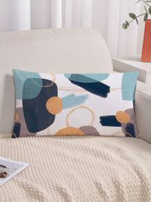 Bộ 1 Vỏ Gối In Hình Học, Không Ruột, Vỏ Gối Kiểu Dáng Hiện Đại Cho Ghế Sofa - Màu xanh bụi bặm - Xem 7