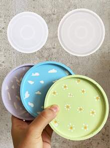 1pc DIY Silicone Mold,Creative Solid Round Design Washable Cup Pad Mold