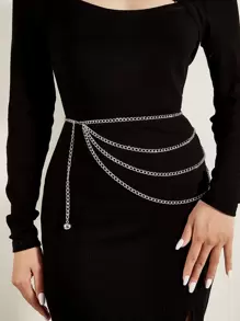 105cm Minimalist Chain Belt Punk Elegant Dress Belt-Perfect For Parties, Costumes Street Halloween