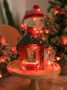 1pc Christmas Home Decoration Cane LED Copper Wire Light String, Christmas Tree Decoration, Indoor Room Bedroom Wall Decoration, Battery Powered, Holiday Party Decoration Candy Stick Light, Christmas Decoration Light String, Mini Cane Decor Light - Yellow - View 2