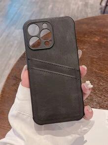 雙卡槽全覆蓋防摔手機殼相容 iPhone 15/15pro Max/15pro/15plus/11/12/13/14pro Max/xs/xr/11pro/11pro Max/12pro/12pro Max/13pro/13pro Max/ 7plus/ 14pro/14pro Max/14plus/7plus/8plus/8/se2 軟殼 - 黑色 - 查看 6