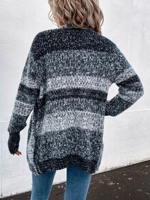 段染蝙蝠袖開襟衫