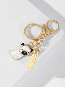 Llavero perro & con diseño de fleco - Multicolor - Ver 2