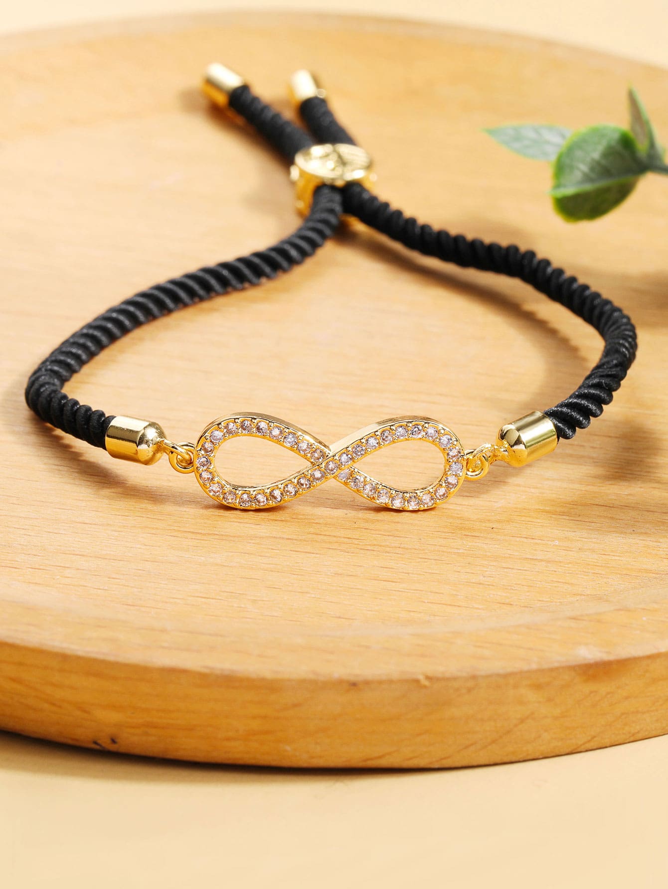 Cubic Zirconia Infinity Symbol Decor Bracelet