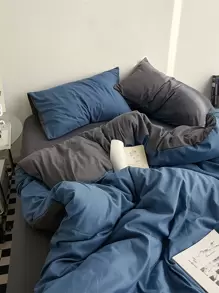 Plain Duvet Cover Set Without Filler - Multicolor - View 1