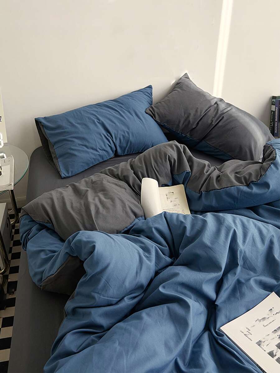 Plain Duvet Cover Set Without Filler - Multicolor - View 1