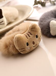 3pcs Cartoon Cat Decor Hair Tie Cute Cat Ears - Multicolor - View 3