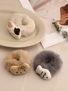 3pcs Cartoon Cat Decor Hair Tie Cute Cat Ears - Multicolor - View 4