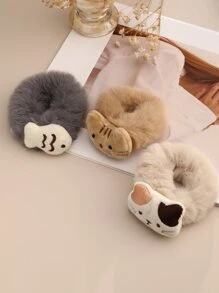 3pcs Cartoon Cat Decor Hair Tie Cute Cat Ears - Multicolor - View 6