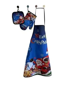 3pcs/set Gloves, Pot Holders, Apron - Multicolor - View 4