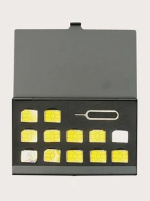 1pc SIM Card Storage Box - Black - View 1