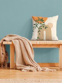 1入組樹葉印花靠墊套不附帶墊芯 - 彩色 - 查看 5