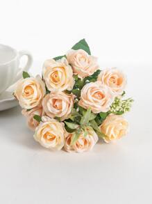 1/3 Pcs Artificial Rose Bouquet, Home Decor, Photography Props, Outdoor Garden Wedding Decor, Bridal Bouquet, Wrist Corsage, Party Decoration, Valentine's Day Gift, New Year Decor - Multicolor - View 3