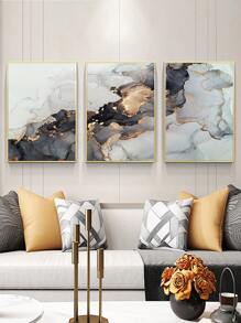 1set Marble Pattern Unframed Painting - Multicolor - View 1