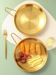 1 pieza Bandeja de acero inoxidable - Dorado - Ver 1