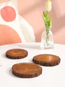 1入組木頭紋理質感杯墊