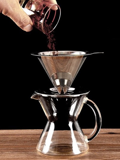 1 Stück Edelstahl Kaffee Filterhalter mit Ständer, Kaffee Zubehör