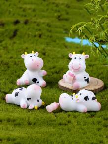 6入組卡通奶牛形狀花園裝飾物 - 彩色 - 查看 1