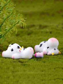 6入組卡通奶牛形狀花園裝飾物 - 彩色 - 查看 5