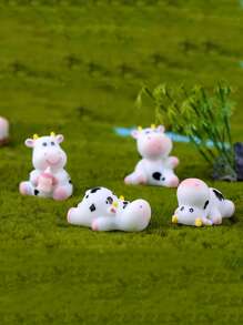 6入組卡通奶牛形狀花園裝飾物 - 彩色 - 查看 6