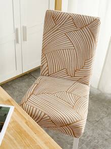Ghế co giãn hình học Jacquard Slipcover - Màu Khaki - Xem 7