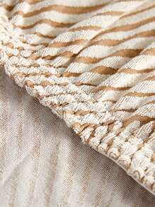 Ghế co giãn hình học Jacquard Slipcover - Màu Khaki - Xem 8