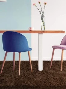 素色毛茸茸地毯 - 咖啡棕 - 查看 1