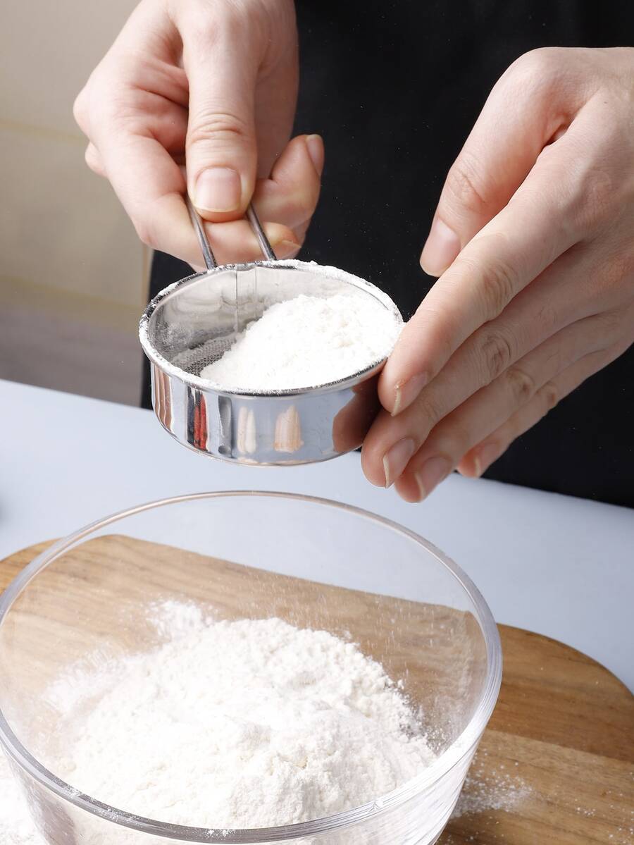 1pc Stainless Steel Flour Sieve - Silver - View 1