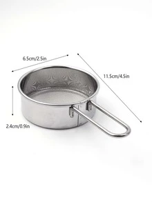 1pc Stainless Steel Flour Sieve - Silver - View 3