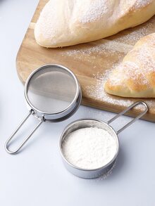 1pc Stainless Steel Flour Sieve - Silver - View 6