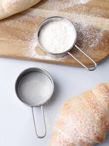 1pc Stainless Steel Flour Sieve - Silver - View 7
