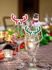 10pcs Christmas Santa Claus Design Random Glass Marker - Multicolor - View 4