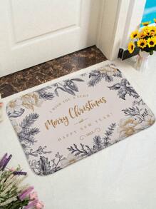 Christmas Slogan Graphic Door Mat - Multicolor - View 2