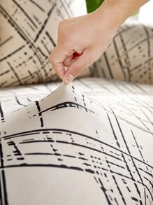 1入組格紋圖案有彈性沙發套