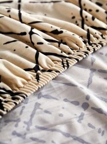 1入組格紋圖案有彈性沙發套