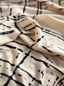 1入組格紋圖案有彈性沙發套