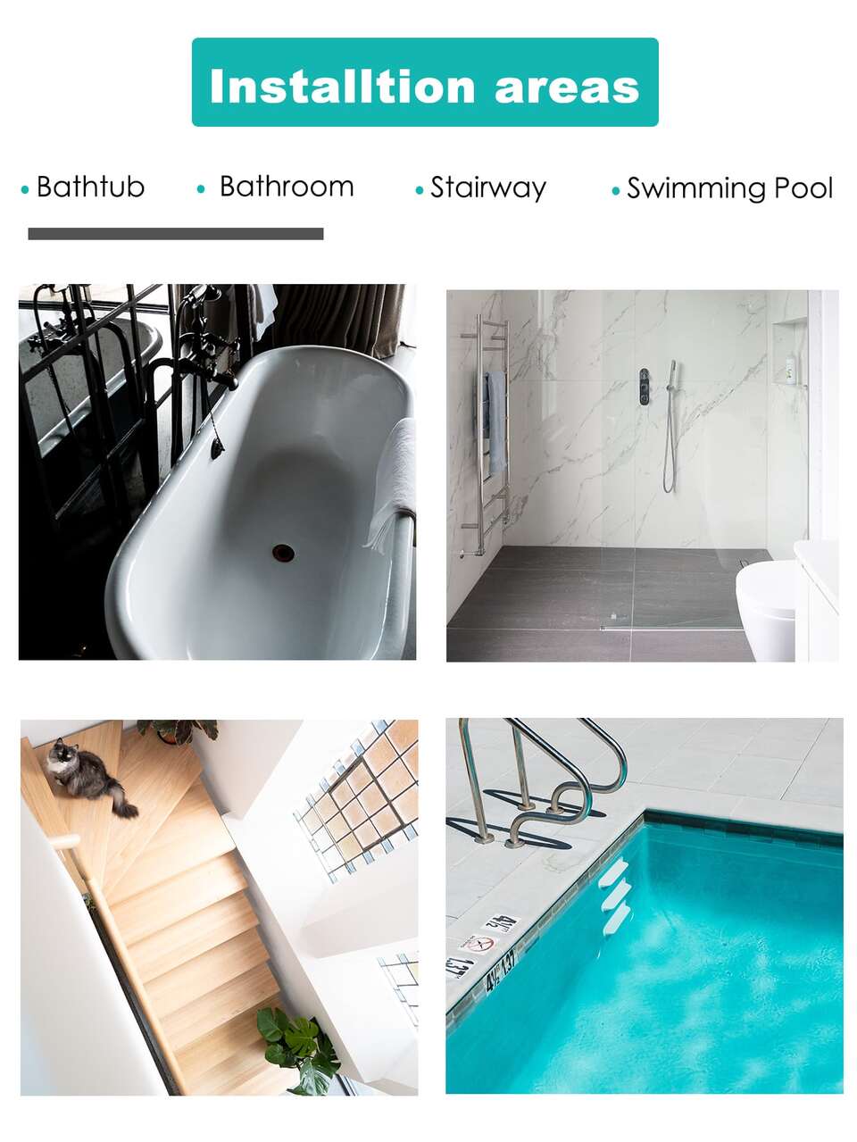 24pcs Chevron Pattern Anti-Slip Shower Tread Sticker Home Bathroom Decor Summer