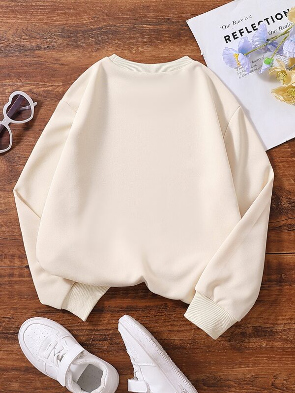 SHEIN Kids QTFun Girls Cartoon & Letter Graphic Pullover SHEIN USA