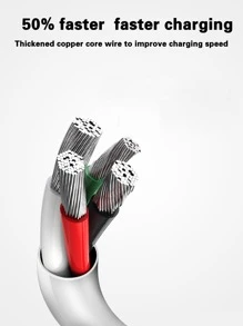 1入組Type C插孔數據線 - 白色 - 查看 4