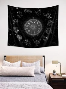 Tapiz con estampado de constelaciones, bandera para habitación, decoración de habitación, tapices, decoración de pared, arte de pared - Multicolor - Ver 6