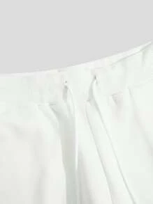 Manfinity Men Letter Graphic Thermal Joggers - White - View 5