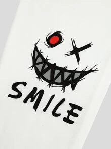 Manfinity Men Letter Graphic Thermal Joggers - White - View 6