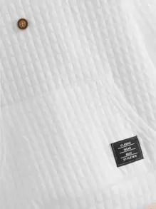 SHEIN Little Byeori 青少年男孩字母拼接袋跳羊毛衣帽衫