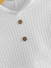 SHEIN Little Byeori 青少年男孩字母拼接袋跳羊毛衣帽衫