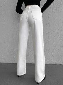 EURMUSE Casual Straight Leg Jeans 2000s Style