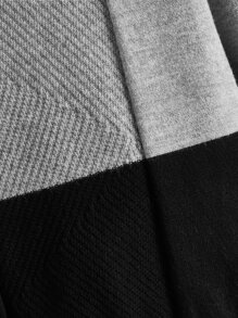 SHEIN Toddler Boys Colourblock Mock Neck Jumper - Multicolor - View 3