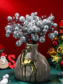 1 cái cây nhân tạo trang trí giáng sinh - Bạc - Xem 1