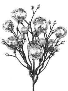 1 cái cây nhân tạo trang trí giáng sinh - Bạc - Xem 6