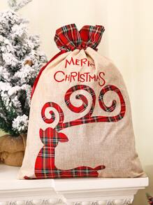 1 cái Túi quà tặng thêu chữ Giáng sinh - Nhiều màu - Xem 1